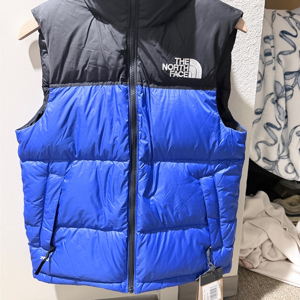 The North Face Black and Blue Insulated Vest